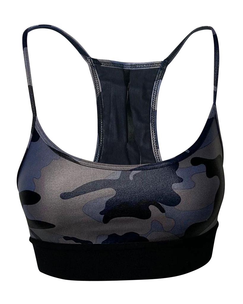 Koral Koral Sweeper Sports Bra in Blue Polyamide