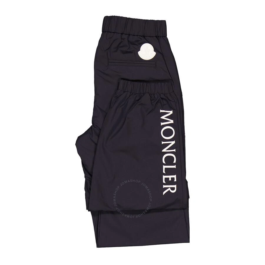 Moncler Kids Dark Blue Layered-Effect Logo Sportivo Trousers 3
