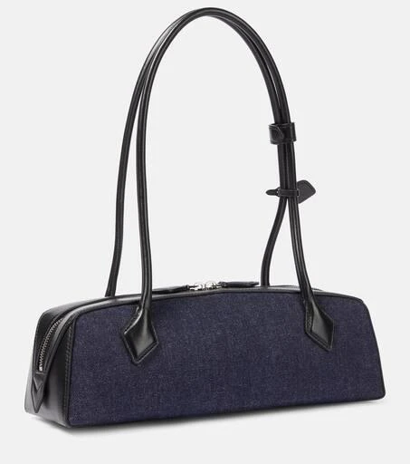 Alaïa Le Teckel Medium denim shoulder bag 4