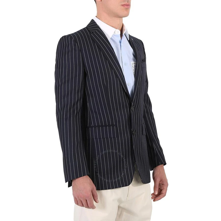 Burberry Men's Dark Navy And White Pinstripe Blazer 2