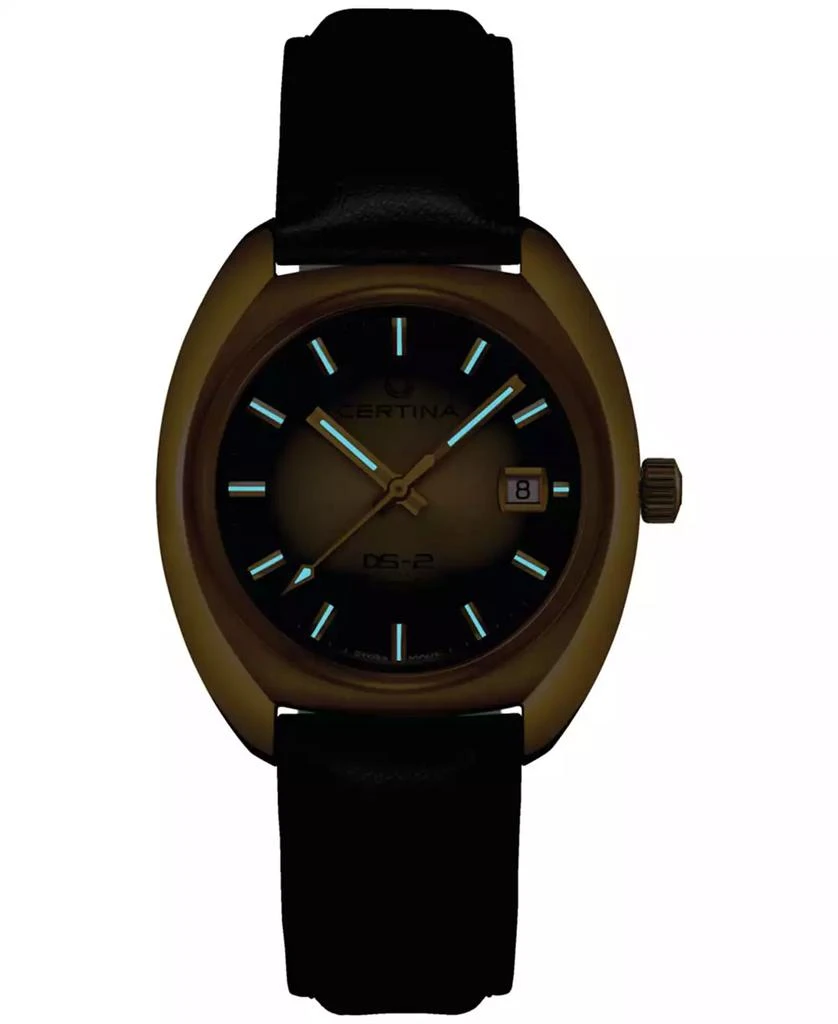 Certina Men's Swiss Automatic DS-2 Black Synthetic Strap Watch 40mm 4