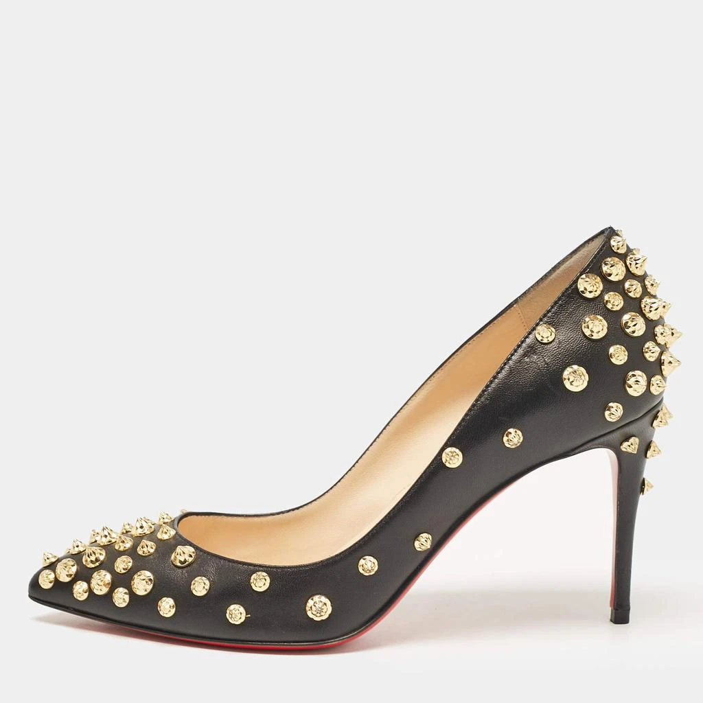 Christian Louboutin Christian Louboutin Black Leather Aimantaclou Pumps Size 38 1