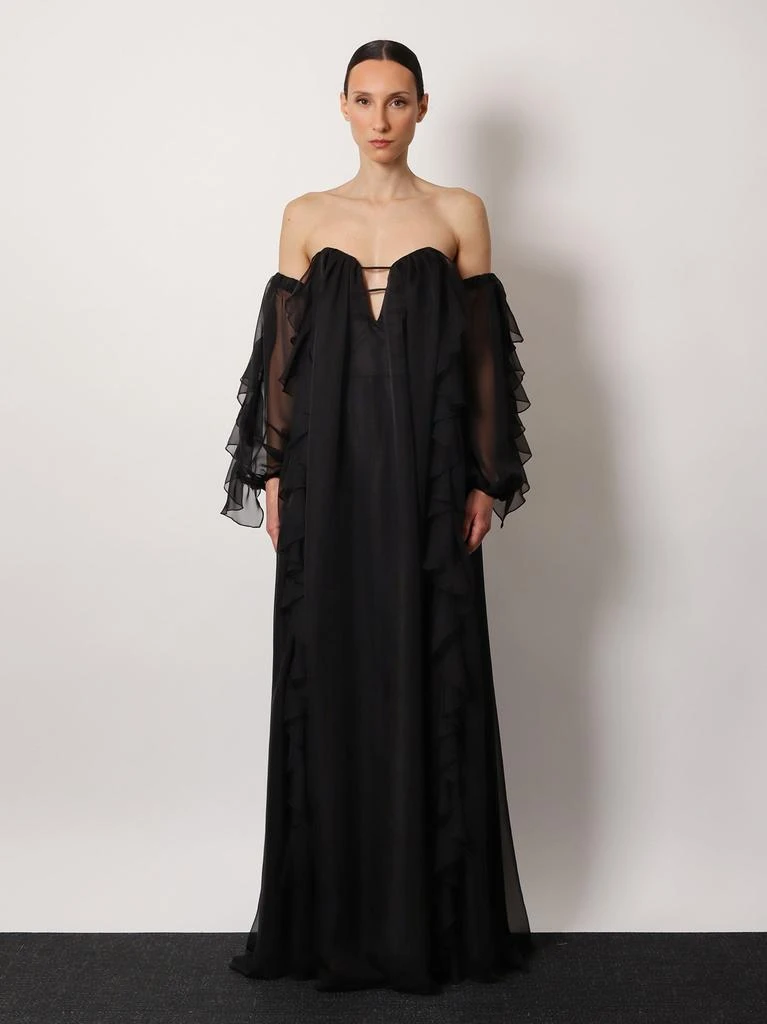ACTUALEE Long dress with bustier and rouches 2