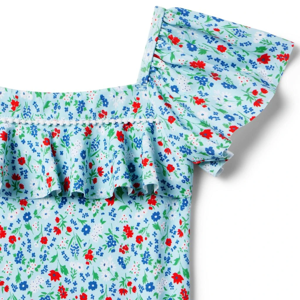 Janie and Jack Floral Onepiece Swim (Toddler/Little Kids/Big Kids) 3