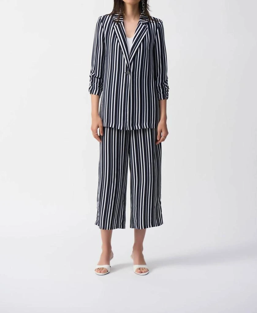 JOSEPH RIBKOFF Joseph Ribkoff - Stripe Boxy Blazer Jacket 4