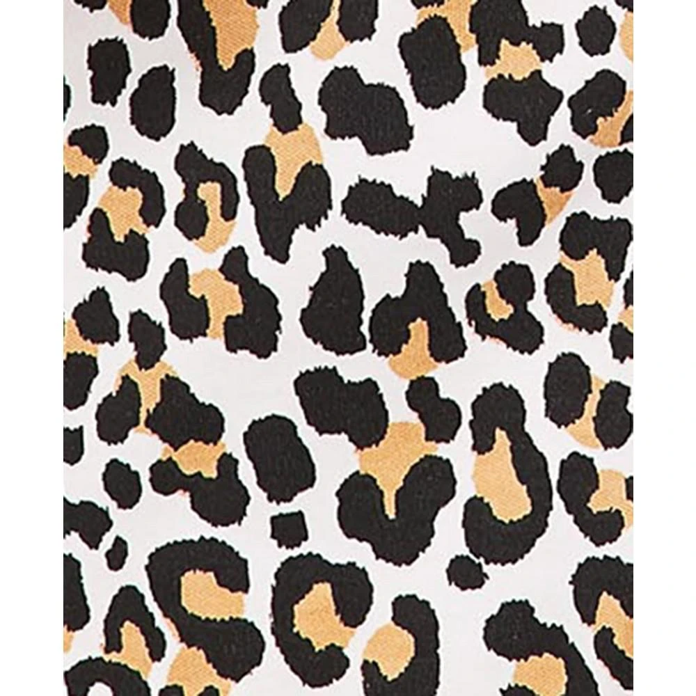 Little Me Baby Girls Animal Print Footed Coverall With Cat Applique 2