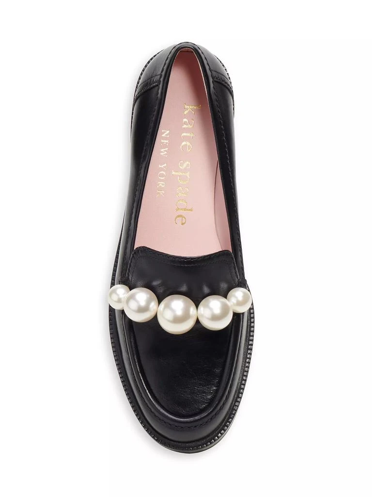 Kate Spade Posh Faux-Pearl Leather Loafers 4