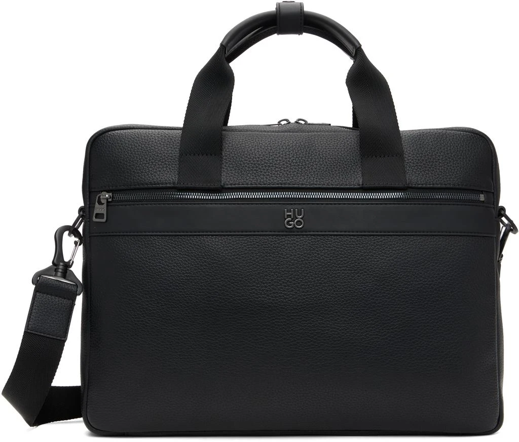 Hugo Boss Black Stacked Logo Document Briefcase