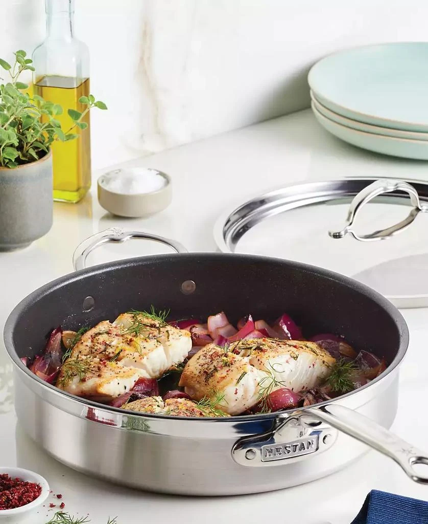 Hestan ProBond Clad TITUM® Stainless Steel Nonstick 5-Quart Covered Saute Pan with Helper Handle 6