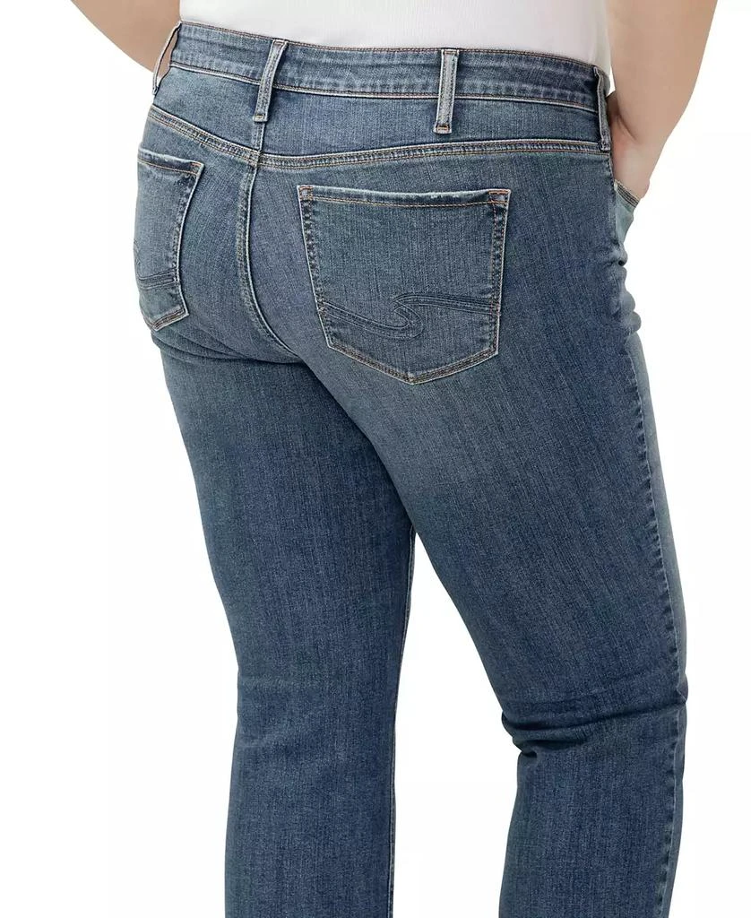Silver Jeans Co. Plus Size Elyse Mid Rise Comfort Fit Ankle Straight Jeans 3