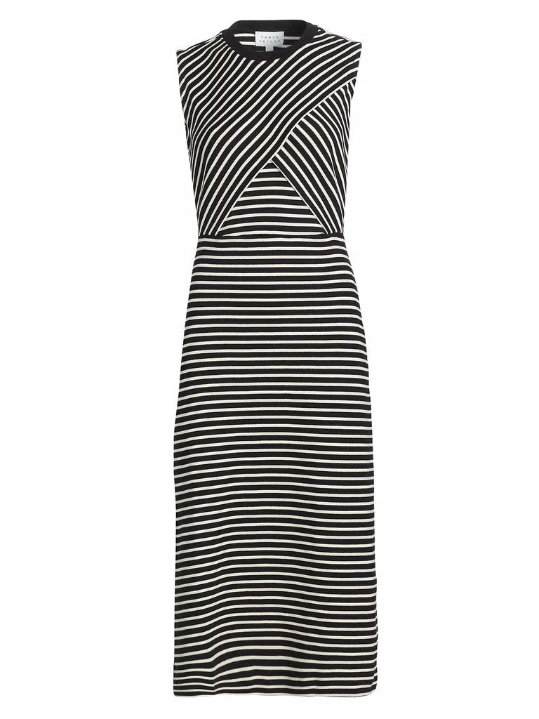 Tanya Taylor Hayden Striped Cotton-Blend Dress 1
