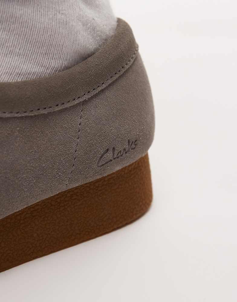 Clarks Clarks Wallabee evo shoe in dark grey suede