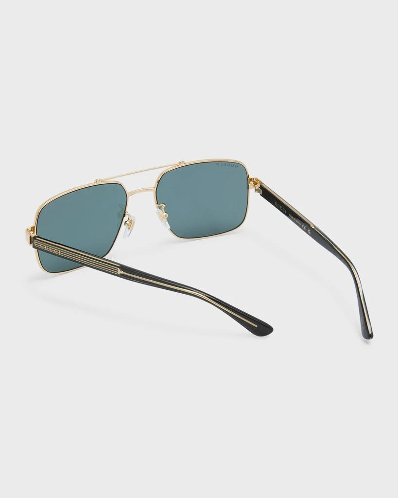 Gucci Men's GG0529Sm Double-Bridge Aviator Sunglasses 2