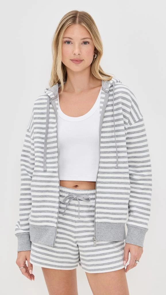 Splendid Zip Up Stripe Hoodie 6