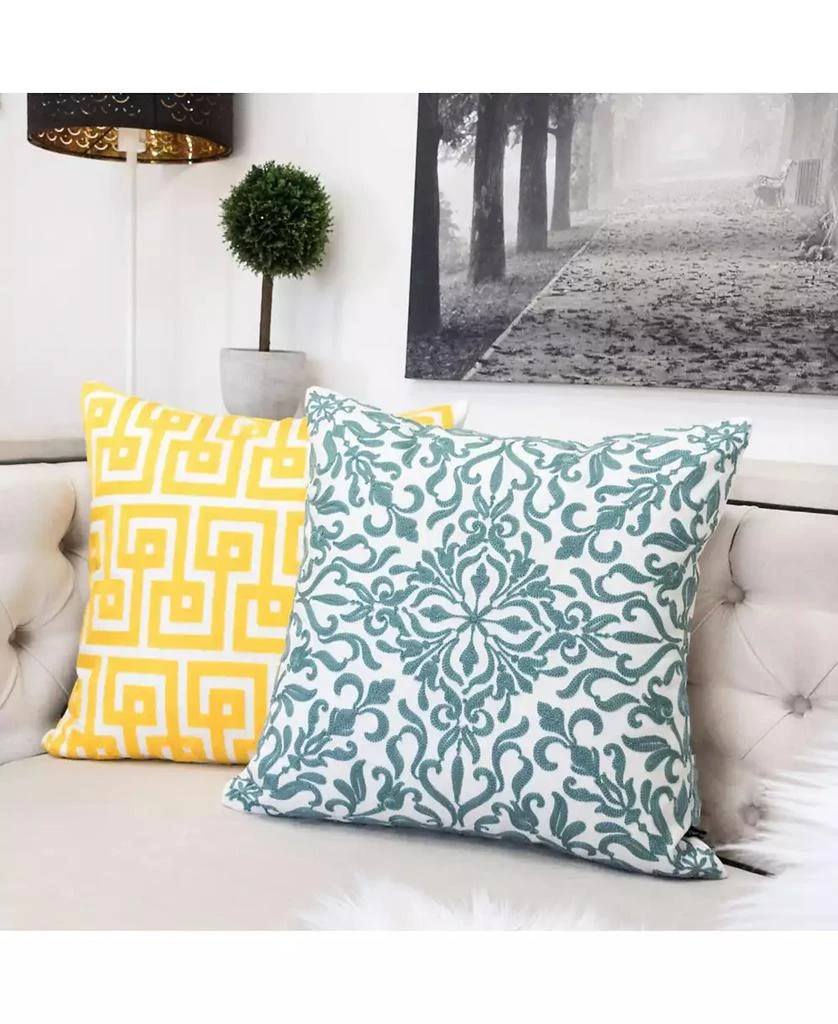 Homey Cozy Victoria Cotton Decorative Pillow, 20" x 20" 4