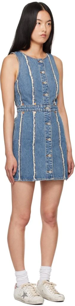 Re/Done Blue Fray Denim Minidress 2
