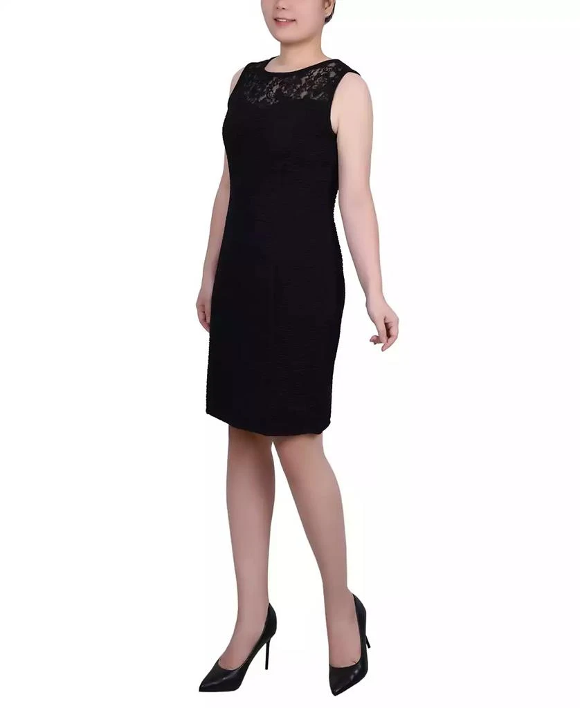 NY Collection Petite Two Piece Novelty Knit and Lace Dress Set 5