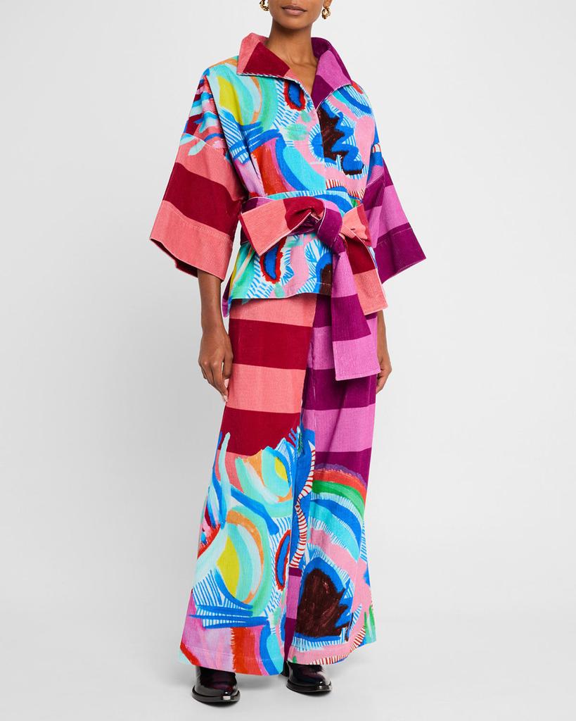 Rianna + Nina Betty Wide Leg Corduroy Fantasia Pants
