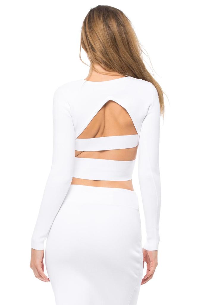 KENDALL & KYLIE Kendall + Kylie - Compact Long Sleeve Crop Top
