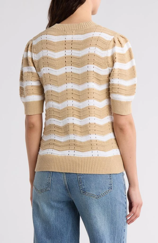 Caslon Zigzag Short Sleeve Novelty Sweater 2