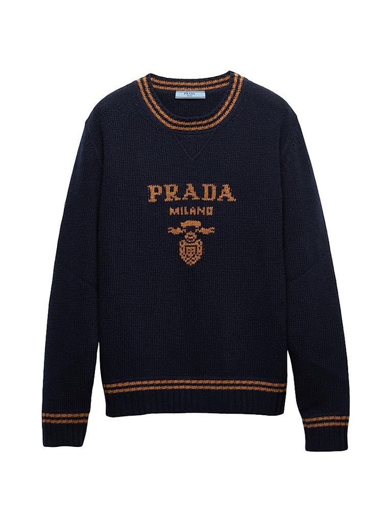 Prada Wool and Cashmere Crew-Neck Sweater - Sweaters - Free