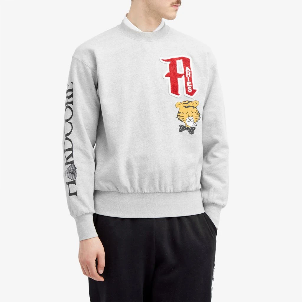 Aries Aries College Cross Grain Crew Sweat 2