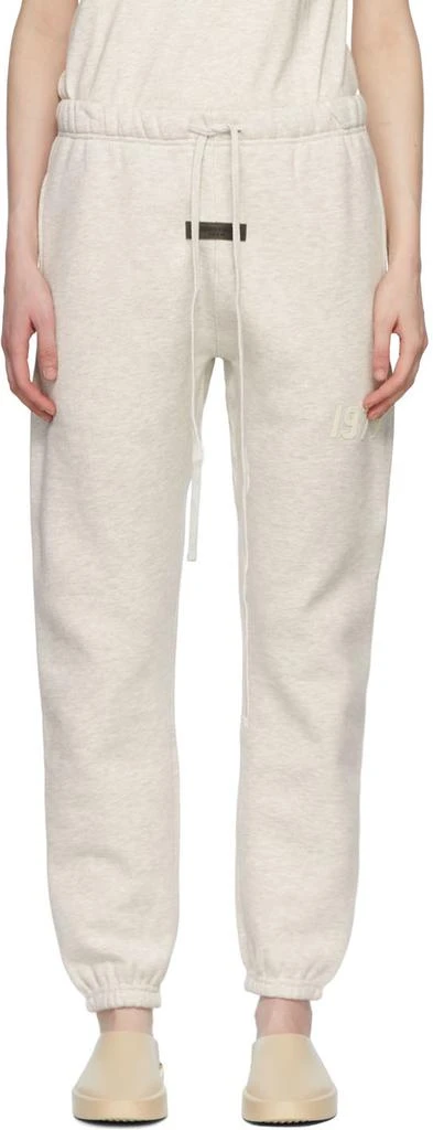 Essentials Off-White Cotton Lounge Pants 1