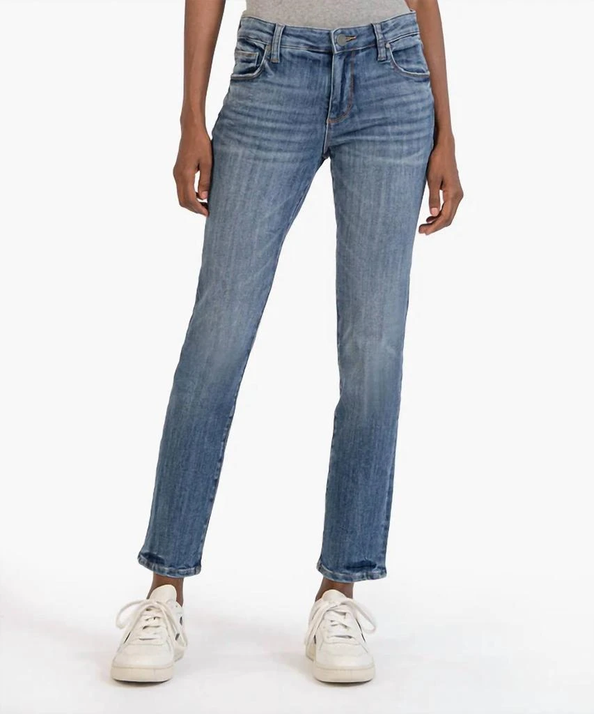 KUT from the Kloth Reese Ankle Straight Leg Jeans In Prestige Wash 1