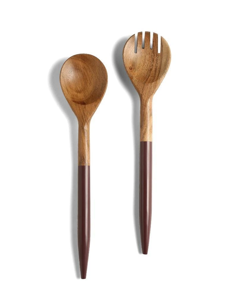 Tiramisu Resin & Wood Salad Server 2 Piece Set 7