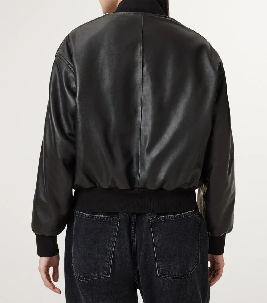 ALL SAINTS Leather Zenith Bomber Jacket 5