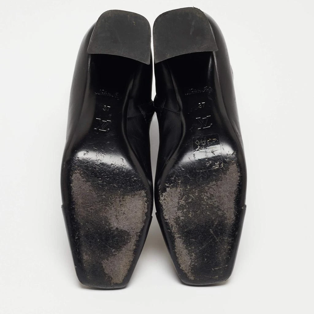 Louis Vuitton Louis Vuitton Black Leather Madeleine Block Heel Ankle Boots Size 37 6