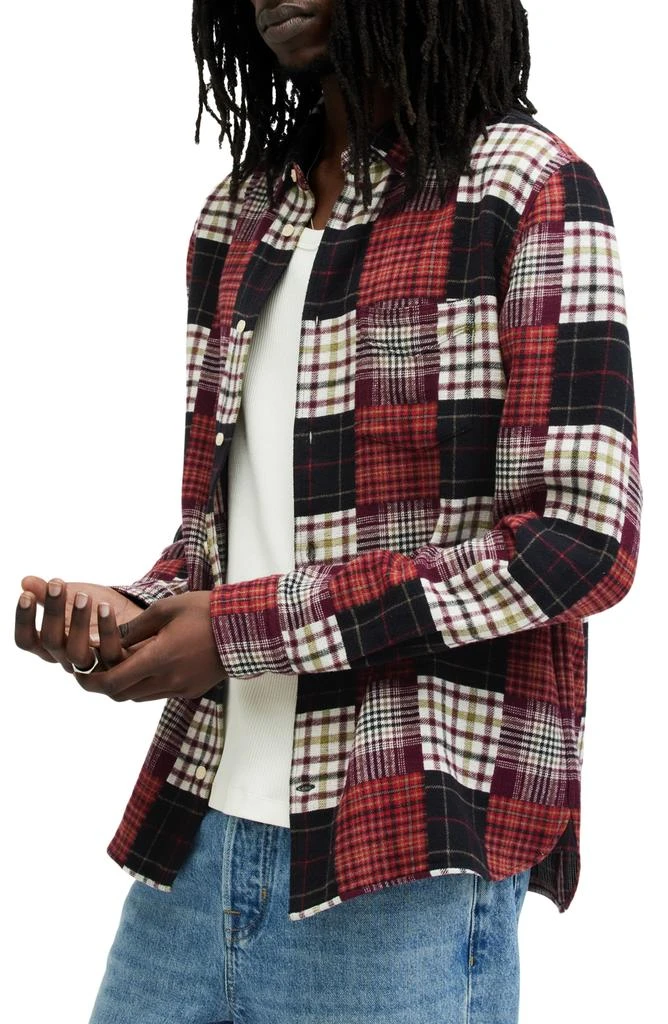 ALL SAINTS Patchi Organic Cotton Button-Up Shirt 4