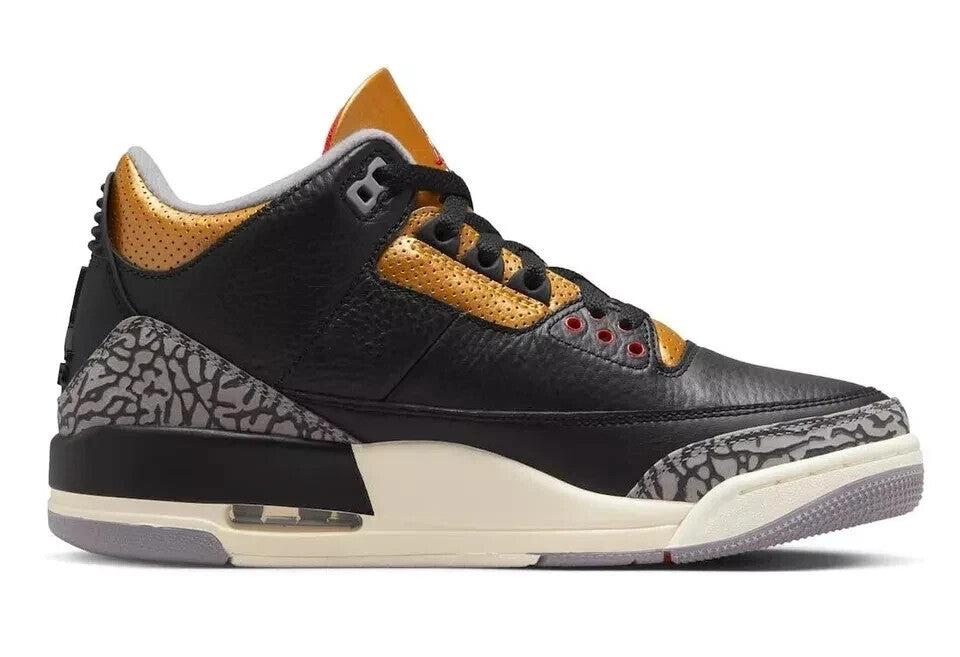Jordan Air  3 CK9246-067 Sneaker Women's US 5 Black Gold Lifestyle Shoes GBNC286