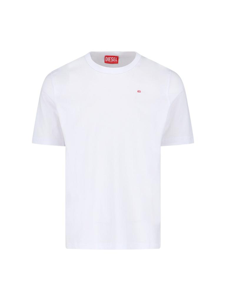 Diesel WHITE COTTON T-MIEGOR-K77 T-SHIRT - T-Shirts