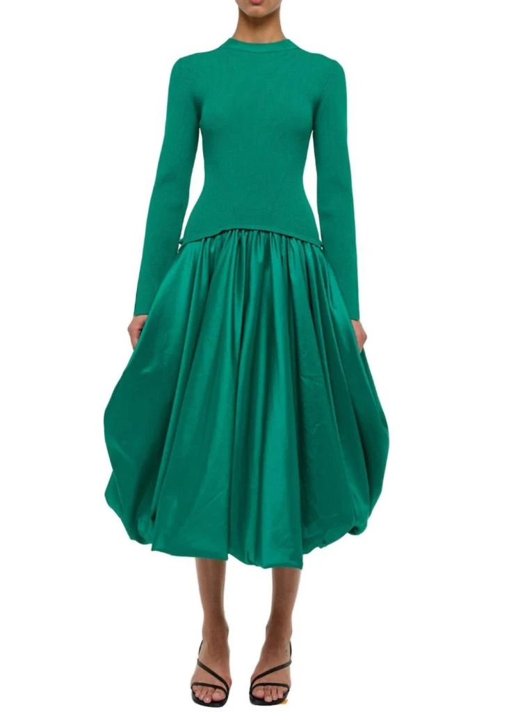 knee length dresses for ladies Cara Cara Santiago Joelle Dot Bustier Midi Dress