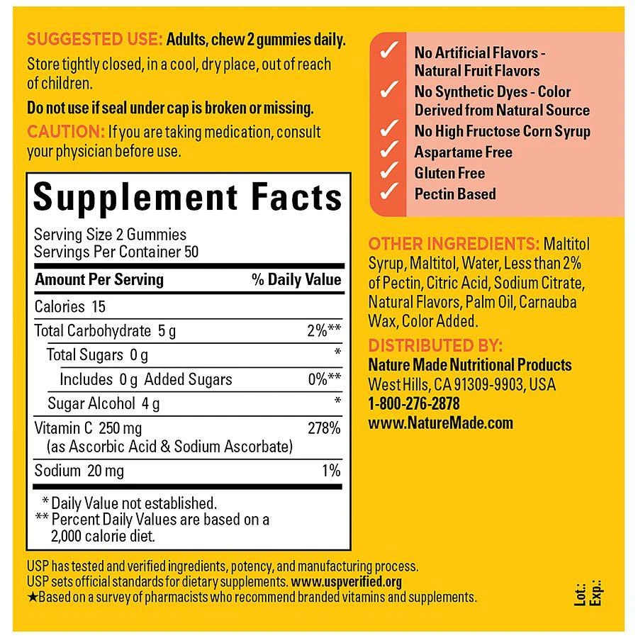 Nature Made Zero Sugar Vitamin C Gummies Immune
Antioxidant Support Orange 4