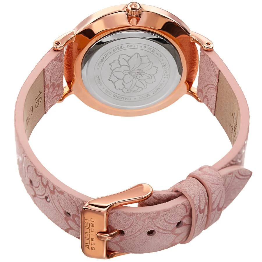 August Steiner Diamond Silver Dial Ladies Watch AS8242BL 3