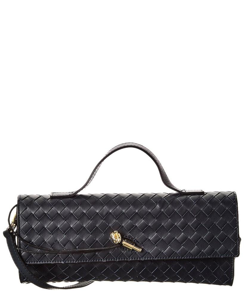 Persaman New York Bonnie Woven Leather Clutch