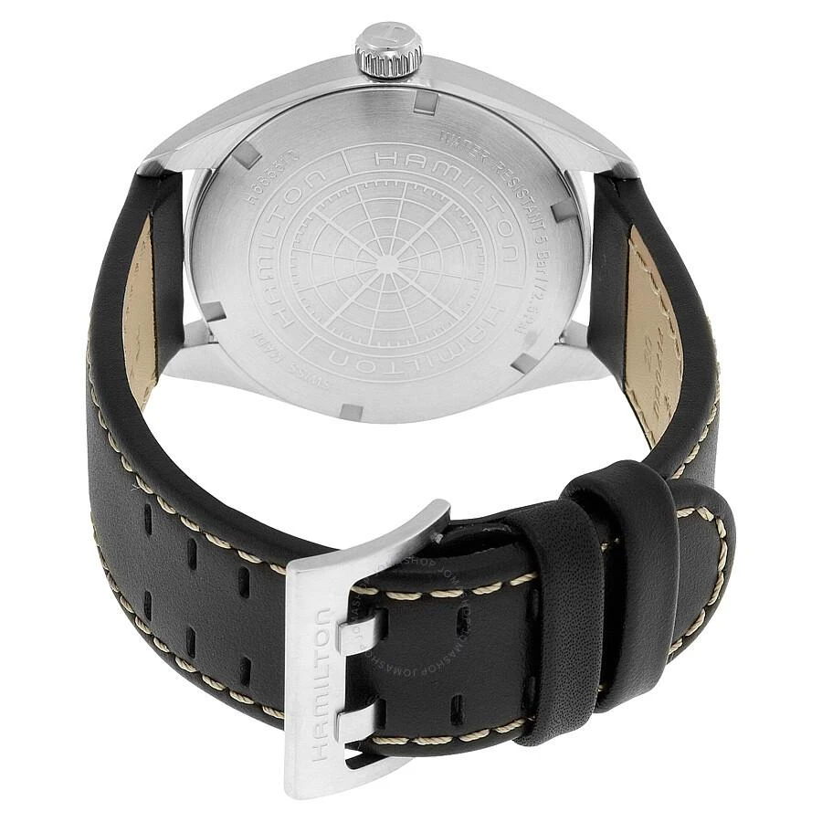 Hamilton Khaki Field Black Dial Black Leather Watch H68551733 3