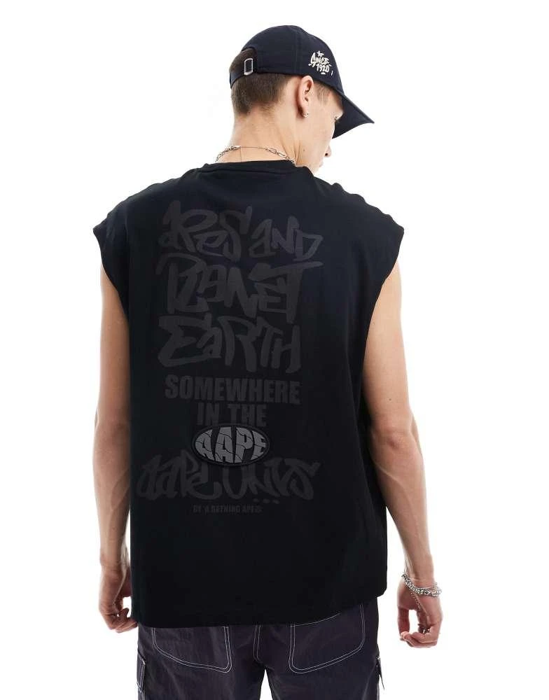 AAPE Aape By A Bathing Ape loose fit tank top in black 1
