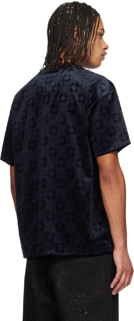 Givenchy Navy Monogram 72 Velvet T-shirt 3