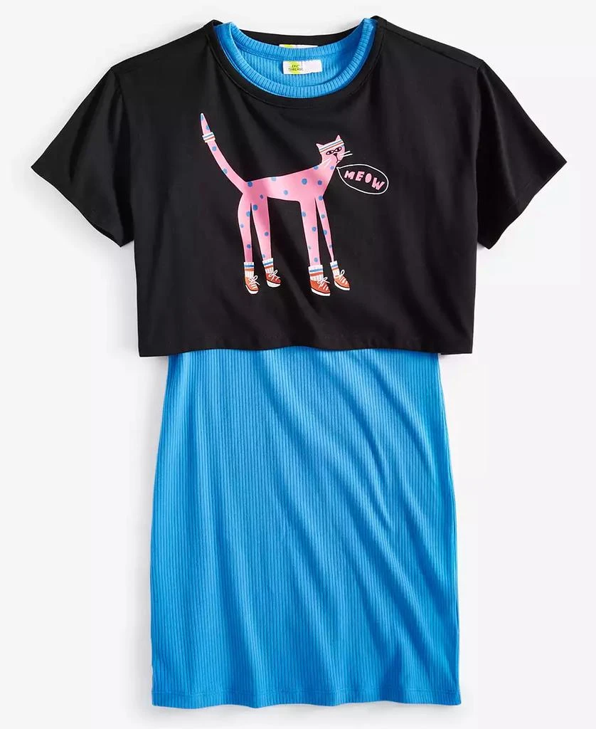 Epic Threads Girls Meow Top & Ribbed Dress, 2 Piece Set, Created for Macy's 4