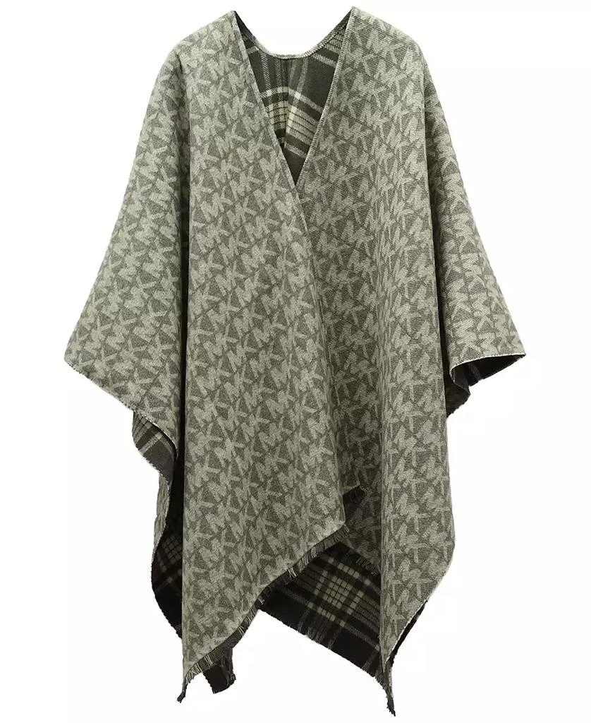Michael Kors Michael Kors MK Plaid Reversible Ruana 1