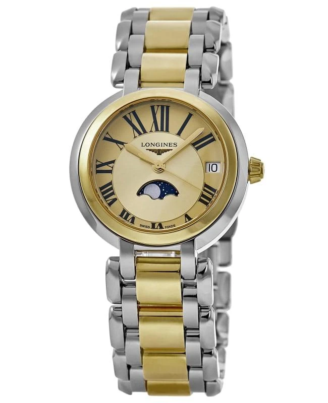 Longines Longines Primaluna Quartz 30mm Gilt Dial Steel and Yellow Gold Women's Watch L8.115.5.31.7 1