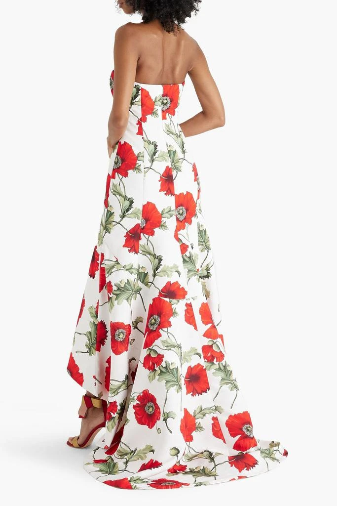 Oscar de la Renta Strapless floral-print faille gown 3