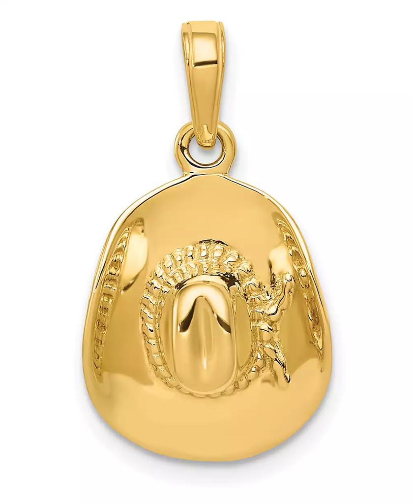 Macy's Cowboy Hat Pendant in 14k Yellow Gold