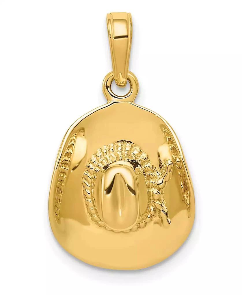 Macy's Cowboy Hat Pendant in 14k Yellow Gold 1