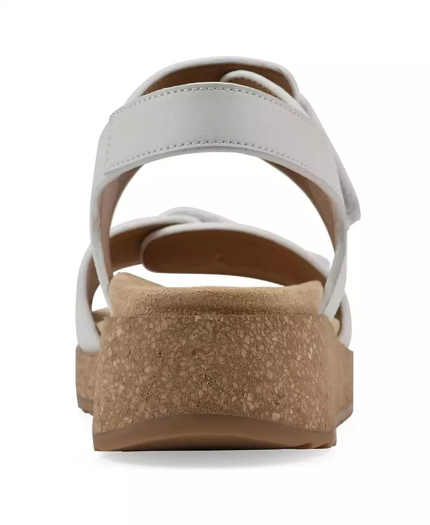 White Mountain Women
s Gelato Round Toe Wedge Sandals 3
