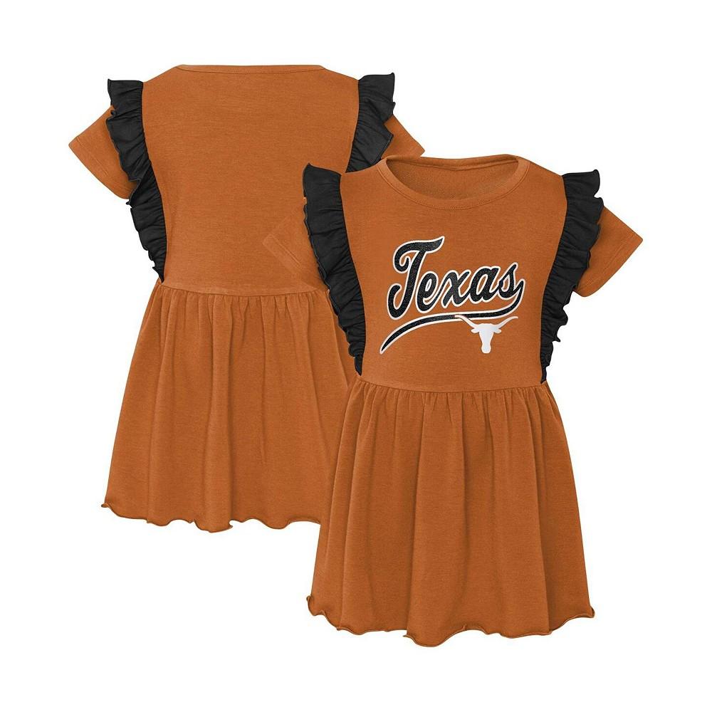 Outerstuff Girls Toddler Burnt Orange Texas Longhorns Too Cute Tri-Blend Dress