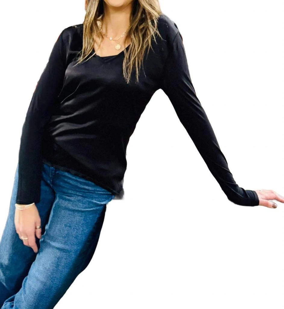 XCVI Kalvin Top In Black 1